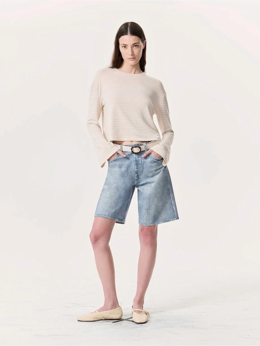 rag & bone sweatpants Denim Jean Shorts in Blue NWT
